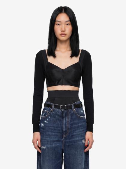 Top bustier in raso