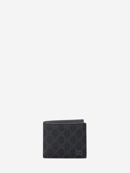 Portafoglio bi-fold GG con interno grigio