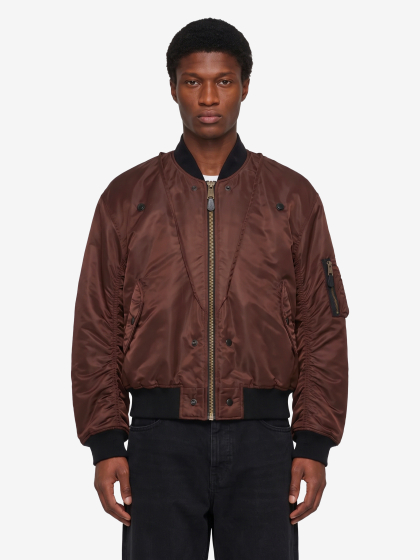 Bomber reversibile marrone oliva