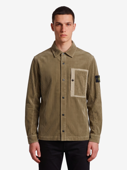 Overshirt in corduroy di cotone