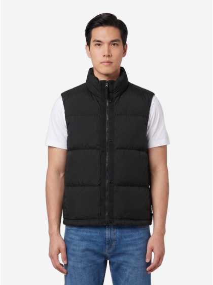 Gilet imbottito in nylon nero