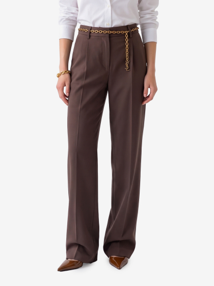Pantalone in tela gamba dritta
