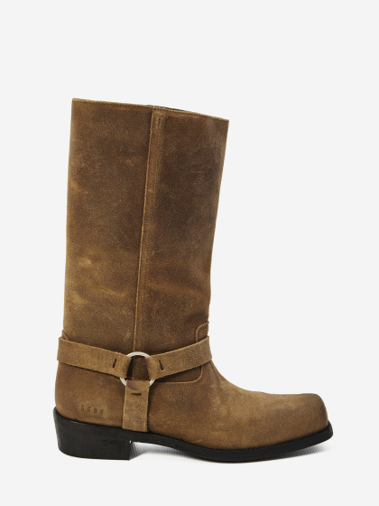 Stivali Biker alti in suede