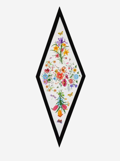 Foulard in twill di seta diamante