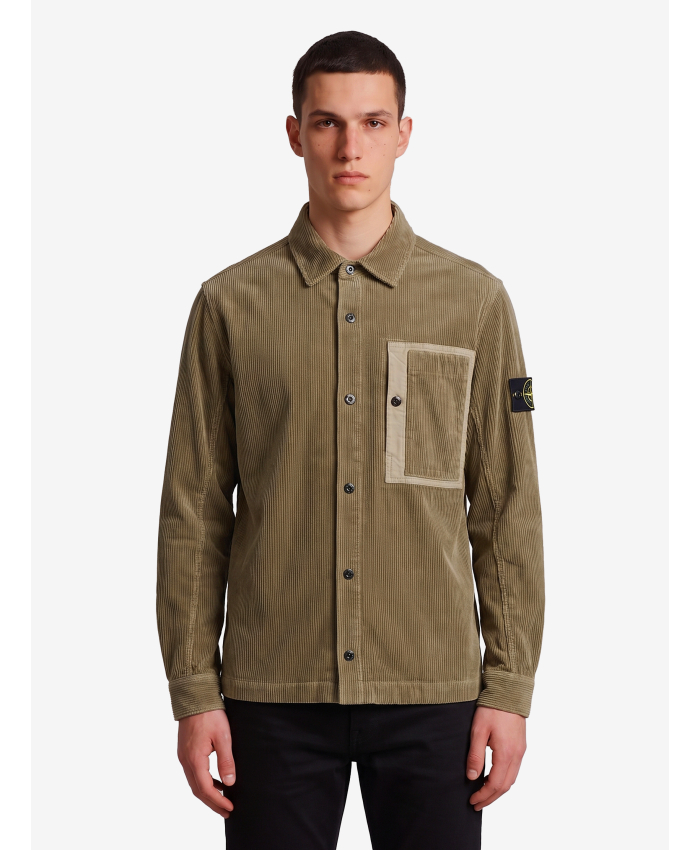 STONE ISLAND Overshirt in corduroy di cotone